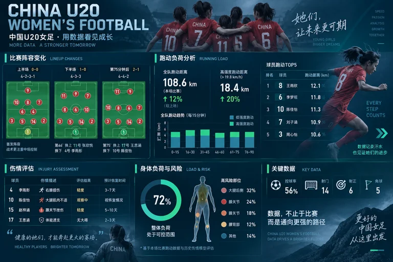 女足赛事数据分析与伤情评估场景